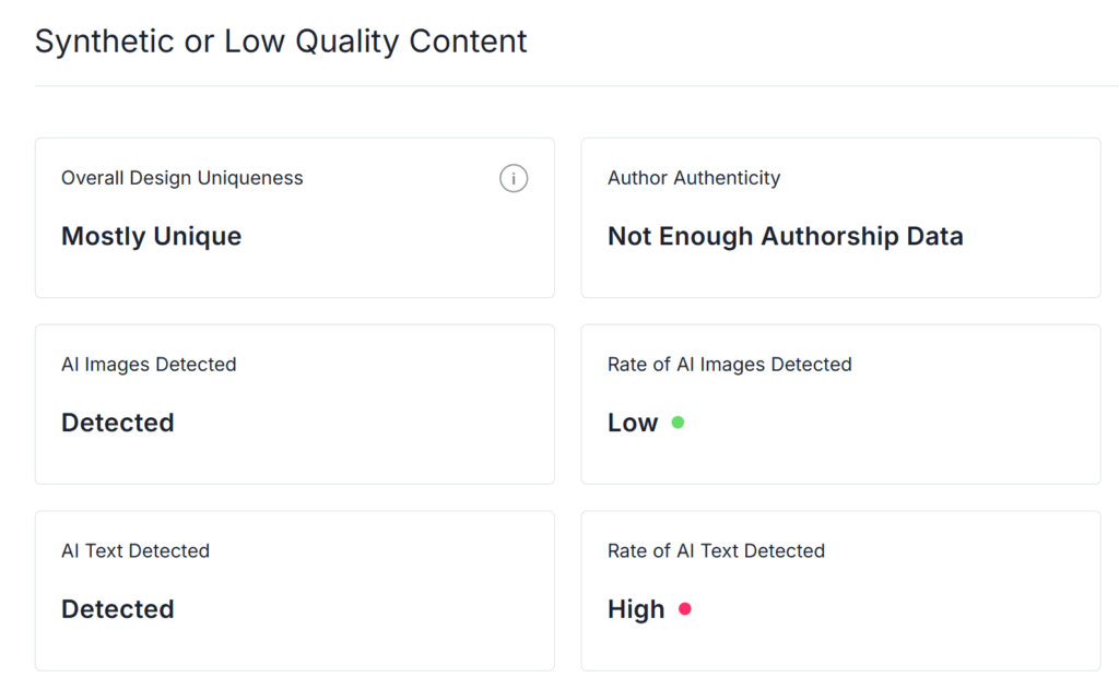 Synthetic Quality Signals