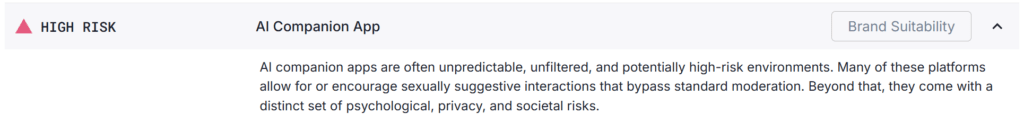AI Companion App Risk Signal